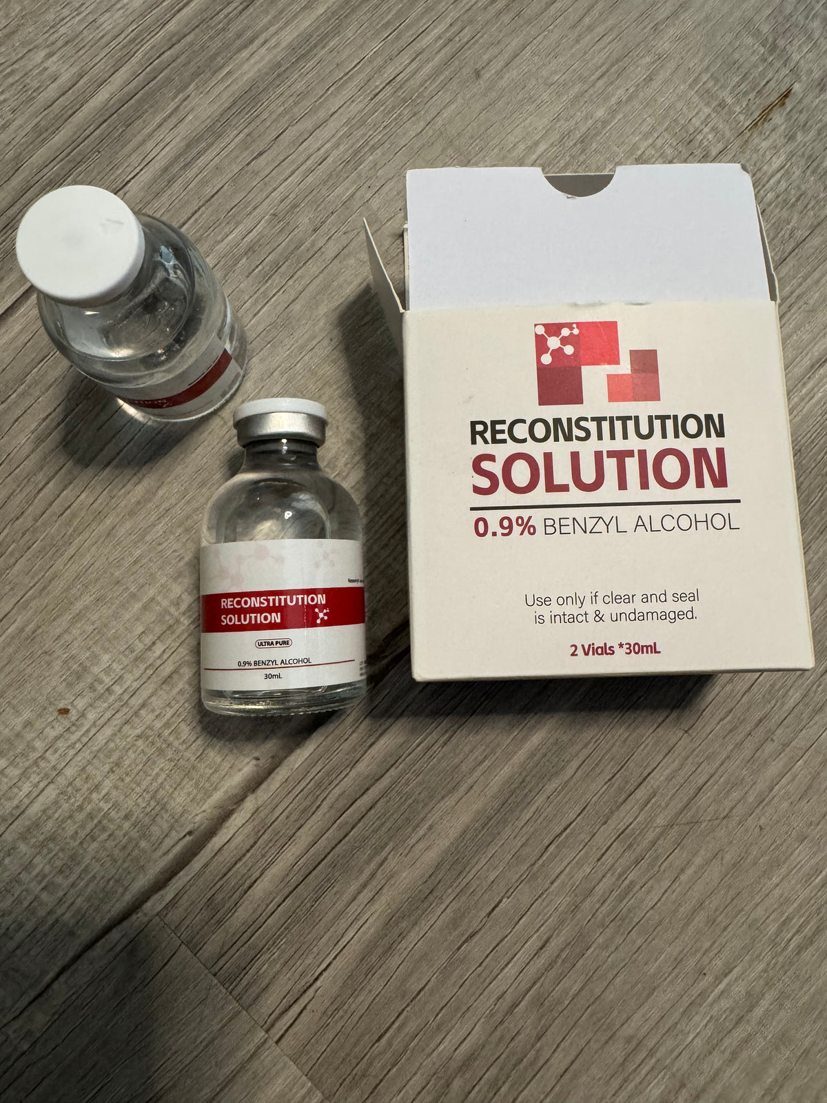 Reconstitution Solution 0.9% Benzyl Alcohol 2 Vials 30ml (60ml Total) - Best By 07/10/2028