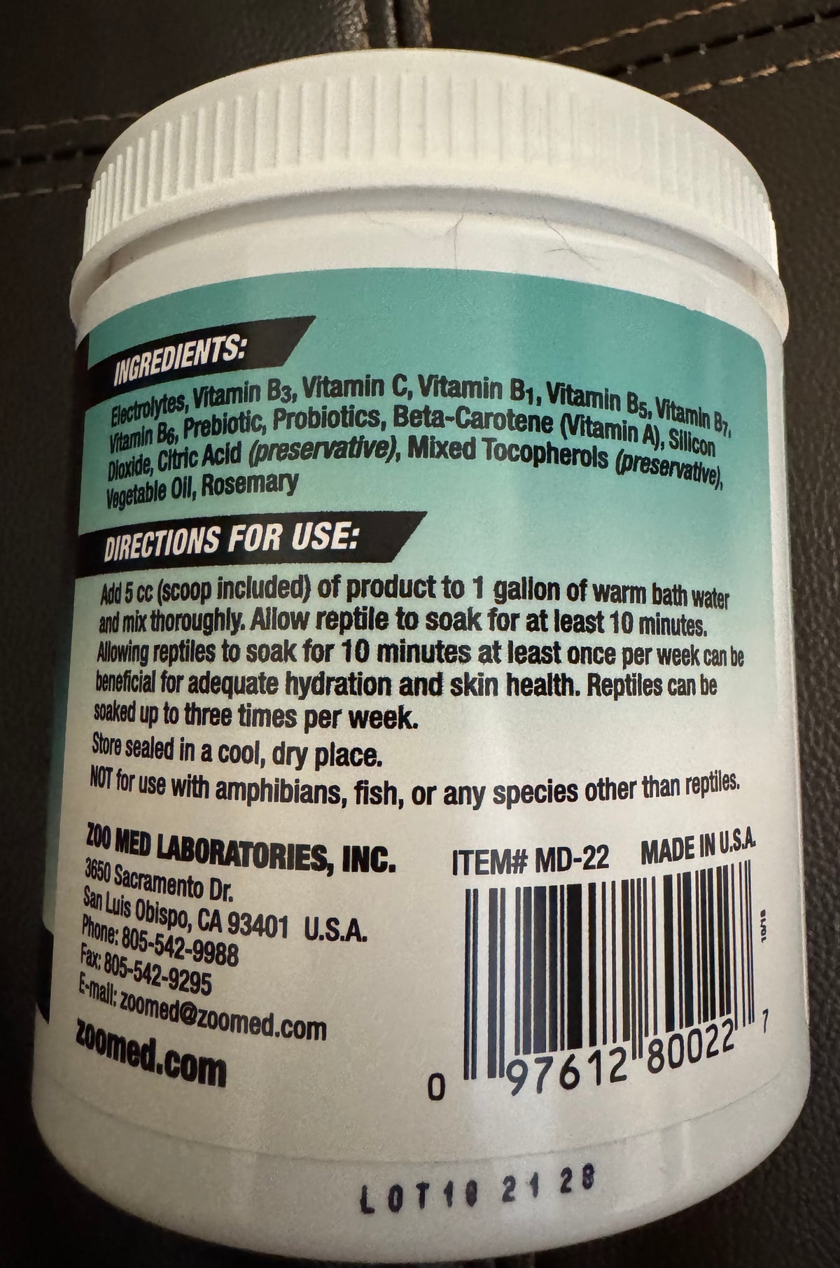 Zoo Med Reptile Electrolyte Soak 16oz