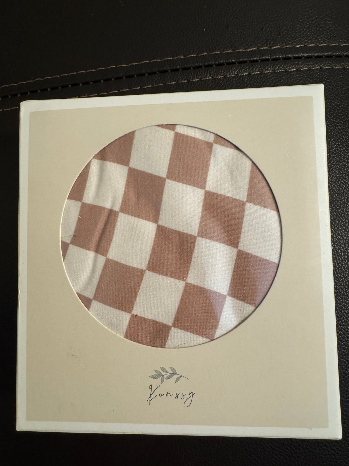 Konssy 2 Pack Nursing Pillow Cover (Moon, Coffee Checkered)