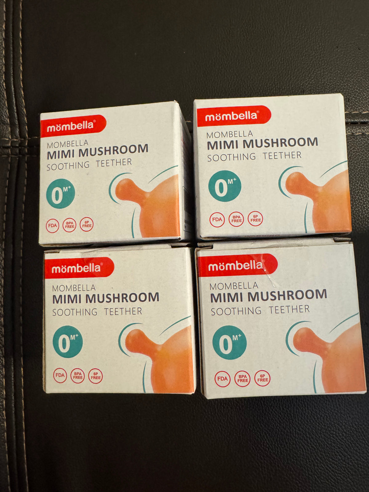 4 Mombella Mimi Mushroom Soothing Teether (Orange)